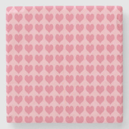 Pink Hearts Seamless Pattern Steinuntersetzer