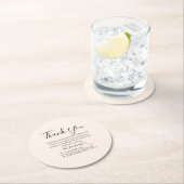 Pink Hearts Small Business Vielen Dank Runder Pappuntersetzer (Vor Ort)