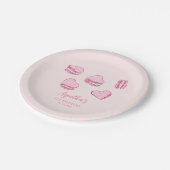 Pink Hearts Sweet Valentine Geburtstagsparty Pappteller (Schrägansicht)