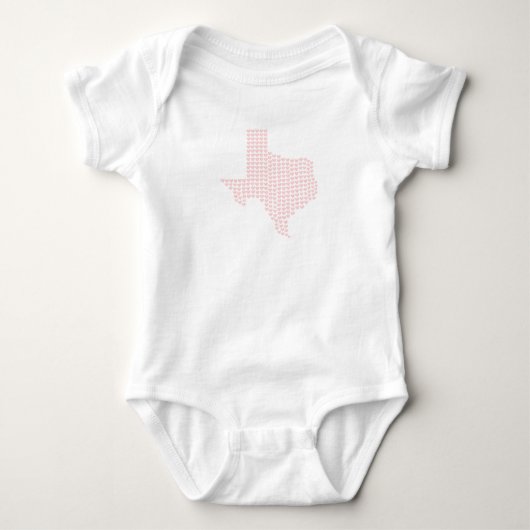 Pink Hearts Texas Baby Strampler (Vorderseite)