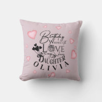 Pink Hearts Tochter Geburtstag Text Design