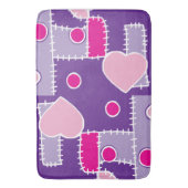 Pink Hearts und Formen, niedlich Badematte (Vorderseite Vertikal)