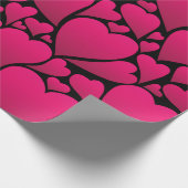 Pink Hearts Valentine Geschenkpapier (Ecke)