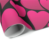Pink Hearts Valentine Geschenkpapier (Rolleneckpunkt)