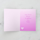 Pink Hearts Valentine Karte (Innenseite)