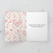 Pink Hearts Valentine's Day Love   Karte (Innenseite)