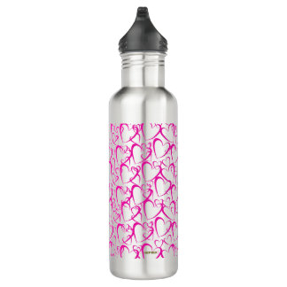 Pink Hearts Water Bottle Edelstahlflasche