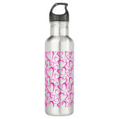 Pink Hearts Water Bottle Edelstahlflasche (Vorderseite)