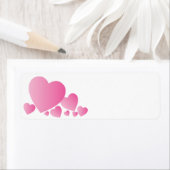 Pink Hearts Wedding Blank Address Labels (Insitu)