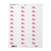 Pink Hearts Wedding Blank Address Labels (Vorne)