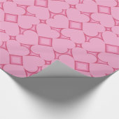 Pink Hearts Wedding oder Valentines Wrapping Paper Geschenkpapier (Ecke)