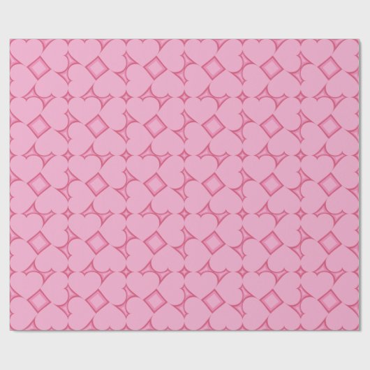 Pink Hearts Wedding oder Valentines Wrapping Paper Geschenkpapier (Flach)