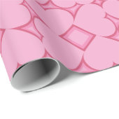 Pink Hearts Wedding oder Valentines Wrapping Paper Geschenkpapier (Rolleneckpunkt)
