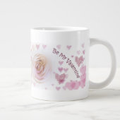 Pink Hearts White Rose Jumbo-Tasse (Rechts)