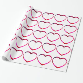 Pink Hearts Wrapping Paper Geschenkpapier
