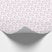 Pink Hearts Wrapping Paper Geschenkpapier (Ecke)