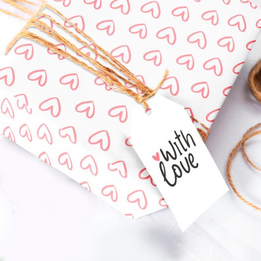 Pink Hearts Wrapping Paper Geschenkpapier