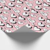 Pink Hearts Wrapping Paper Geschenkpapier (Ecke)