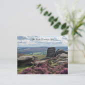 Pink Heather and Stone Postkarte (Stehend Vorderseite)