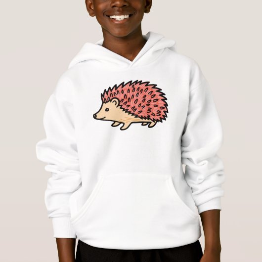 Pink Hedgehog Hoodie (Vorderseite)