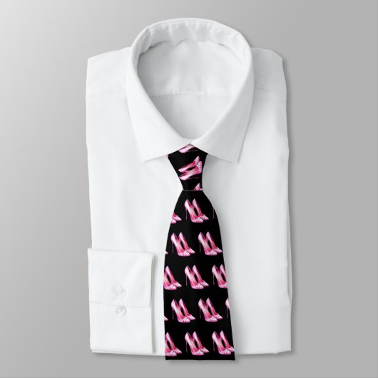 Pink Heelses Shoes Neck Tie Krawatte (Gebunden)