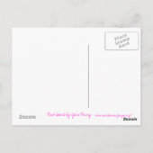 Pink Heft "Dein Text" Postkarte (Rückseite)