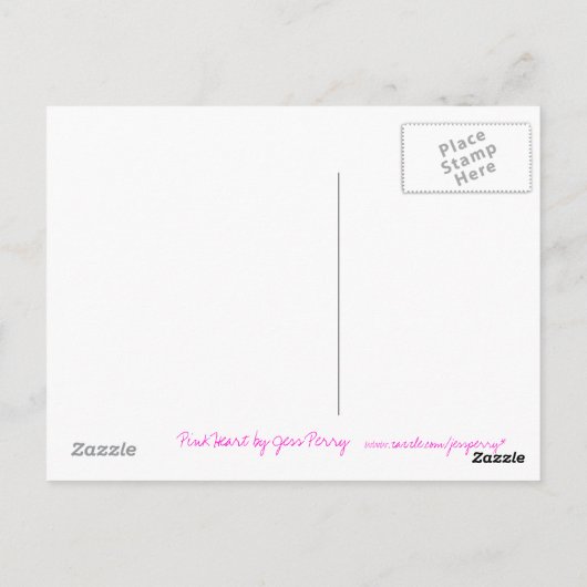 Pink Heft "Dein Text" Postkarte (Rückseite)