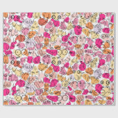 Pink helle Mädchen Duschverpackung Papier Geschenkpapier (Flach)