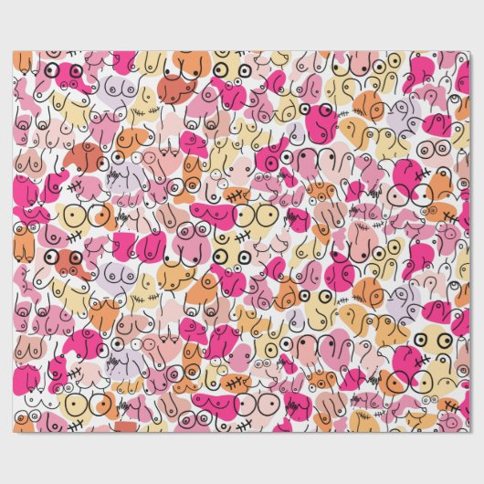 Pink helle Mädchen Duschverpackung Papier Geschenkpapier (Flach)