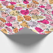 Pink helle Mädchen Duschverpackung Papier Geschenkpapier (Ecke)