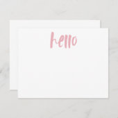 PINK HELLO| Personalisierte Stationierung Einladung (Vorne/Hinten)