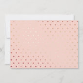 Pink Hello Script Foto Rose Gold Polka Dot Girly Ankündigung (Rückseite)