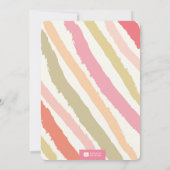 Pink HELLO Typografie Baby Girl Birth Design Birth Ankündigung (Rückseite)