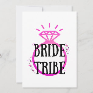 Pink Hens Party Bachelorette Ring Bride Stamm Einladung