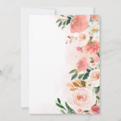 Pink Herbst Floral Pumpkin Baby Dusche Einladung (Rückseite)