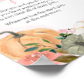 Pink Herbst Floral Pumpkin Sage nicht Baby Poster (Ecke)