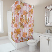 Pink Herbstleaves and Acorns Pattern - Fall Duschvorhang (Beispiel)