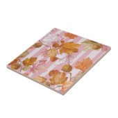 Pink Herbstleaves and Acorns Pattern - Fall Fliese (Seite)