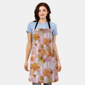 Pink Herbstleaves and Acorns Pattern - Fall Schürze (Getragen)