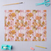 Pink Herbstleaves and Acorns Pattern - Fall Seidenpapier (Basteln)