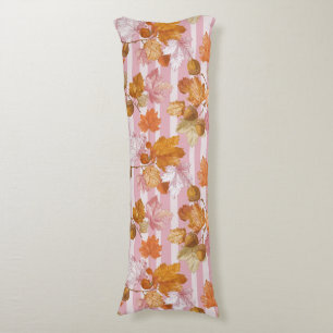 Pink Herbstleaves and Acorns Pattern - Fall Seitenschläferkissen