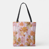 Pink Herbstleaves and Acorns Pattern - Fall Tasche (Rückseite)