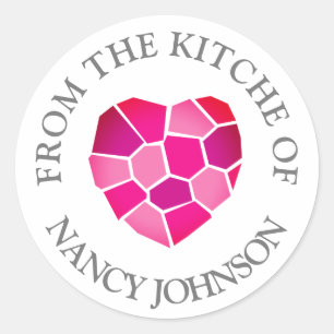 Pink Herz Brauch aus der Küche der Aufkleber