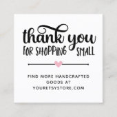 Pink Herzlichen Dank für den Einkauf kleine Loyali Treuekarte (Vorderseite)