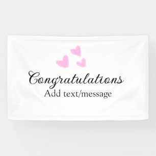 Pink Herzlichen Glückwunsch Abschluss Aquarell Banner
