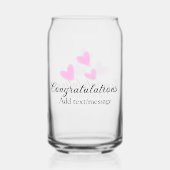 Pink Herzlichen Glückwunsch Abschluss Aquarell Dosenglas (Rückseite)