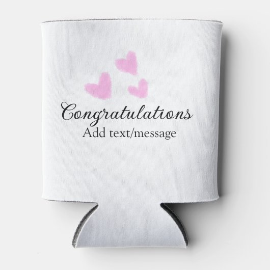 Pink Herzlichen Glückwunsch Abschluss Aquarell Dosenkühler (Vorderseite)