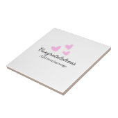 Pink Herzlichen Glückwunsch Abschluss Aquarell Fliese (Seite)