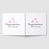 Pink Herzlichen Glückwunsch Abschluss Aquarell Gästebuch (Voll)