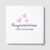 Pink Herzlichen Glückwunsch Abschluss Aquarell Gästebuch (Rückseite)